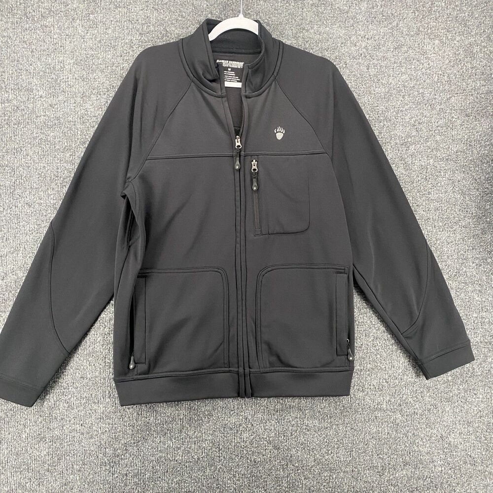 Alaskan Hardgear Duluth Jacket Men M Black Full Zip Performance Workwear Outdoor